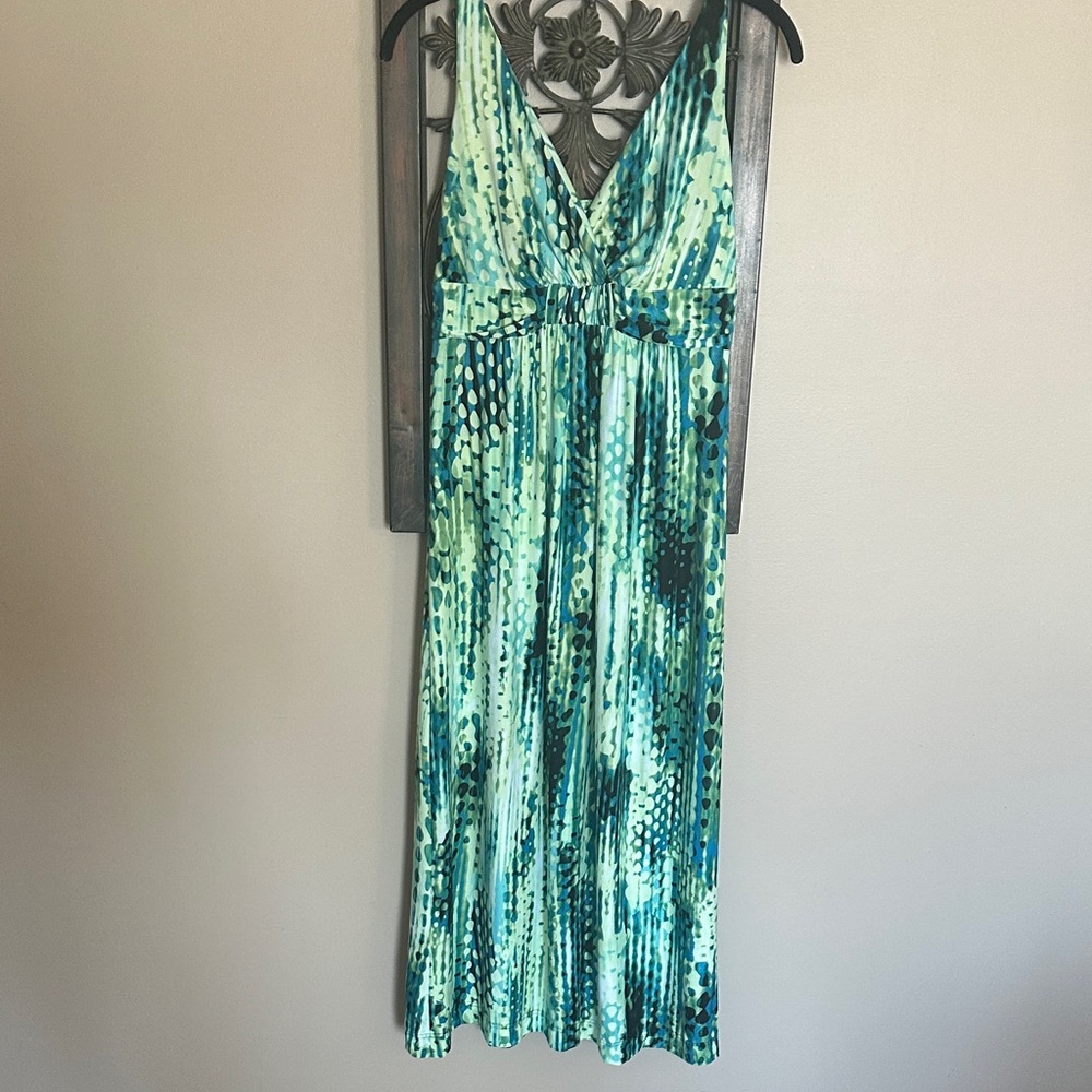 Soma Green and Blue Patterned Maxi Dress